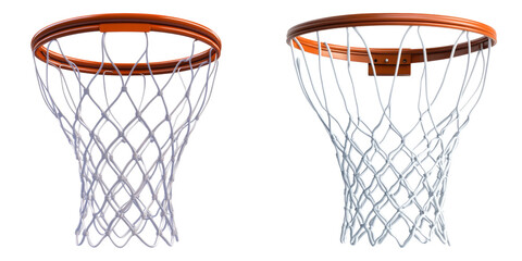 Basketball hoop isolated on transparent background, Set of