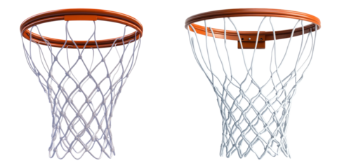 Basketball hoop isolated on transparent background, Set of