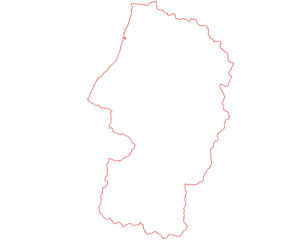 山形県　地図　白　イラスト