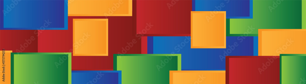 Poster Abstract Colorful Rectangular Shapes Modern Background. Backgrounds and textures for graphic design vector art