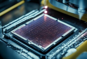 production chip computer machine photolithography complex process wafer silicon