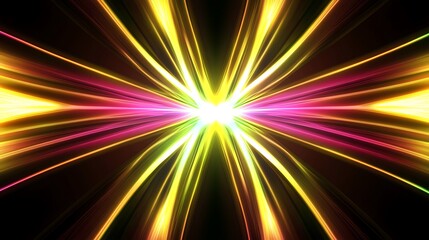 Obraz premium Abstract Light Rays Converging In A Bright Core
