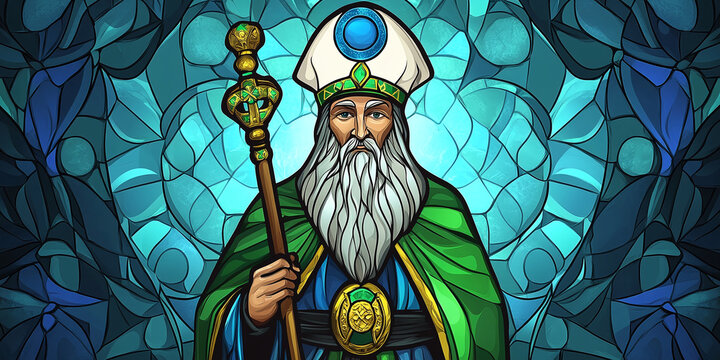 St. Patrick Religious Icon Pattern St Patrick Stained Glass Images – Browse 846 Stock Photos, Vectors, and ...