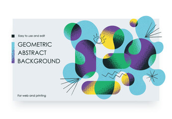 Geometric Abstract Backgrounds Design. Composition of simple geometric shapes on a pink background for use in Presentation, Flyer and Leaflet, Cards, Landing page, Website Design