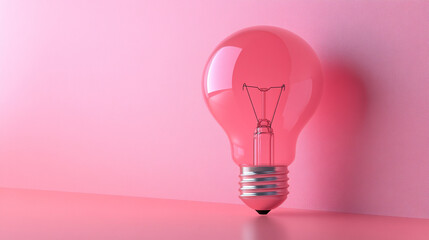 Minimalistic 3D light bulb on a pastel background symbolizing ideas, creativity, innovation, and simplicity with a soft, serene atmosphere and clear focus on the concept of light and inspiration

