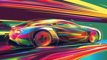 Abstract depiction of a next-gen vehicle blending modern aesthetics with high-tech solutions.