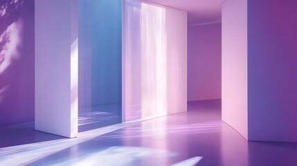 Abstract Purple and Blue Room Interior Design