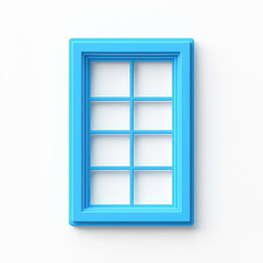 Obraz premium minimal pastel blue window icon with grid design, perfect for modern decor