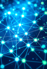 Fototapeta premium Interconnected World: Glowing Network of Global Communications