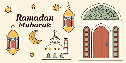 Naklejka premium Ramadan design 