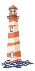 Vector illustaration of lighthouses 