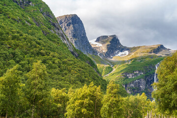 Fototapeta premium Briksdal Glacier in Jostedal Glacier Park near Olden in Norway