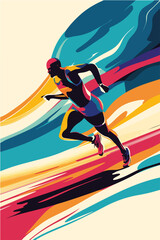 Fototapeta premium Vektorgrafik aus dem Package: flat, retro, vintage, modern, art, zeitgeist, film, movie, poster,
