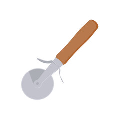 Pizza Cutter Flat Icon, Vector illustration