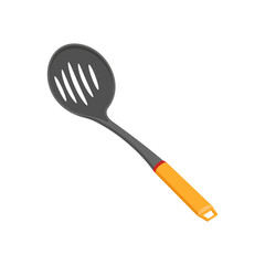 Slotted Spoon Flat Icon, Vector illustration