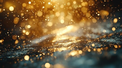 Blurred Abstract Background with Bokeh Lights. Abstract Modern Particle Wallpaper.