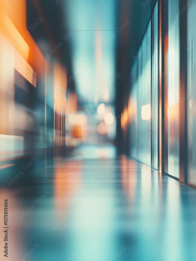 Poster abstract blurred background suitable as a copy space image for an article on an office building