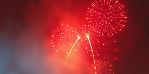 Golden Fireworks - Countdown To Midnight - Abstract Defocused Background. 2025 New Year&rsquo;s Eve Countdown Fireworks