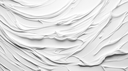 Obraz premium Abstract White Swirls: A captivating image of white paint swirls, creating a dynamic and textural abstract design. The smooth and flowing lines evoke a sense of movement and fluidity.