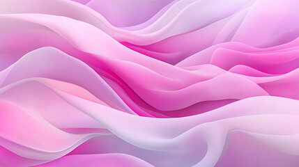 Fototapeta premium Abstract Pink and White Swirling Fabric: A mesmerizing abstract backdrop featuring a soft, flowing wave of pink and white fabric.