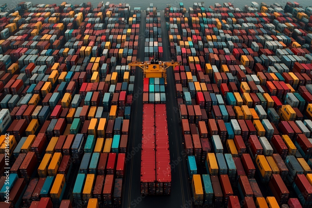 Aufkleber vivid and dynamic capture of the intricate choreography of heavy machinery and maritime vessels tran