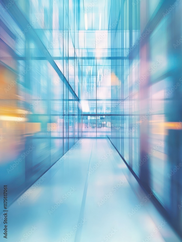 Poster abstract blurred background suitable as a copy space image for an article on an office building
