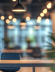 Abstract blurred office interior room. blurry working space with defocused effect. use for background or backdrop in business concept