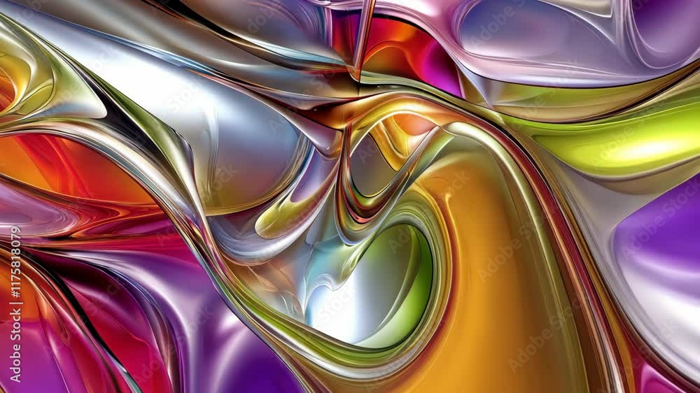 Poster colorful abstract swirls blend vibrant hues and fluid shapes creating a dynamic visual experience