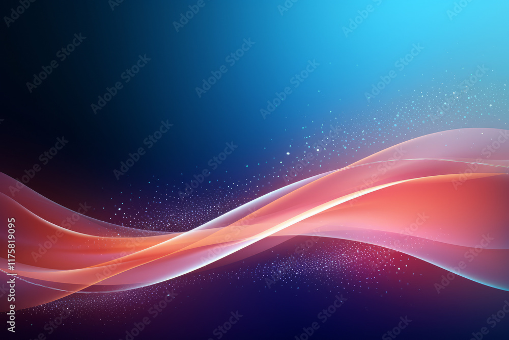 Canvas Prints abstract blue wave background design with flowing lines and vibrant colors, perfect for dynamic digi