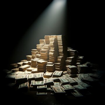 background made of dollars 