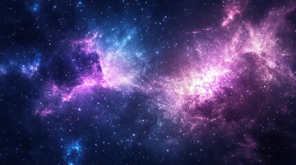 Obraz premium Stunning Cosmic Nebula with Vibrant Colors and Twinkling Stars in a Deep Space Background, Evoking Wonder and the Mystery of the Universe