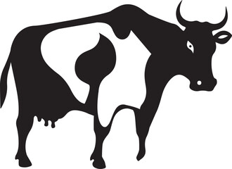 silhouette of a bull ,A Cow Silhouette Vector With White Background Vol - 3 ,Cow Black Silhouette White Background ,Cow Beef Cuts