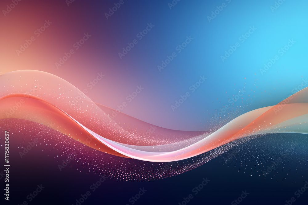 Wall mural abstract blue wave background design with flowing lines and vibrant colors, perfect for dynamic digi