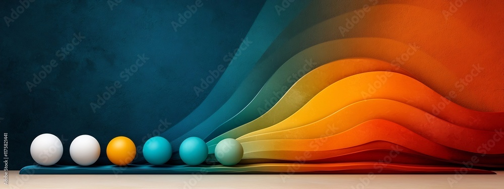 Poster vibrant and colorful depicting the electromagnetic spectrum highlighting the different frequencies a