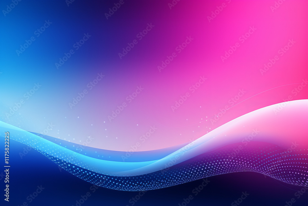 Poster abstract blue wave background with dynamic lines and soft purple hues for futuristic design concepts