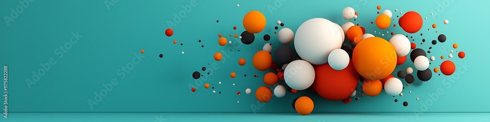 Poster a visually striking 3d rendered digital artwork depicting a dynamic vibrant and abstract composition