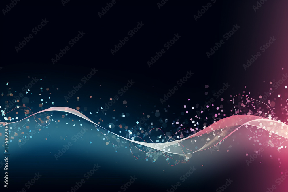 Canvas Prints abstract blue wave background with glowing lines for winter design,generated by ai
