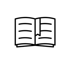 open book with bookmark - vector icon