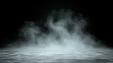 Fototapeta premium Dark Misty Ground Smoke, Fog, Abstract Background Composition,Grey Surface. Smoke,Fog