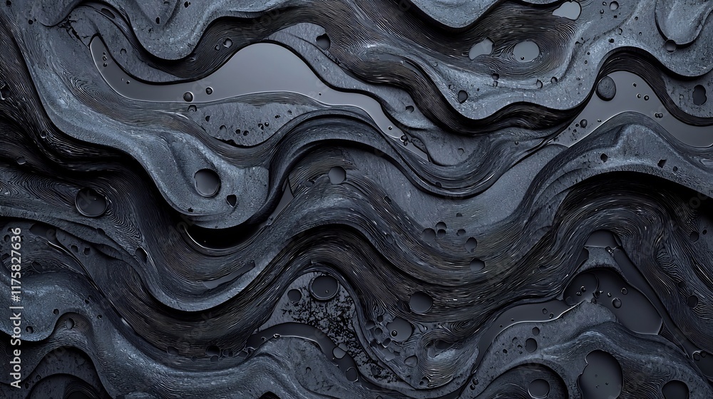 Poster Mesmerizing fluid visualization of cascading rainfall patterns tracing intricate swirling streams and sinuous pathways across a topographic map canvas