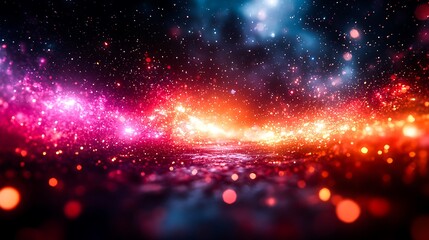 Fototapeta premium Abstract Holographic Disruption with Vibrant Digital Distortions