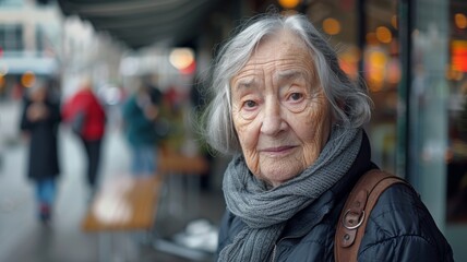 Fototapeta premium Portrait of smiling senior woman