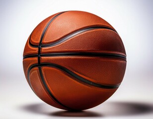 Obraz premium detailed image of a basketball with textured surface isolated on white background for sports and athletic designs