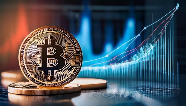 bitcoin all time high a close up of a bitcoin coin with a rising graph in the background symbolizing the growth and value of cryptocurrency