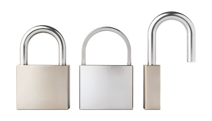 Naklejka premium Padlock open and closed