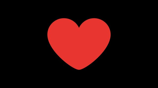 Heart Shaped Zoom Transition. Happy Valentine's Day. Women's Day, Mother's Day. Pink and red hearts fly out from the centre and diverge towards the edge. Transparent background with alpha channel