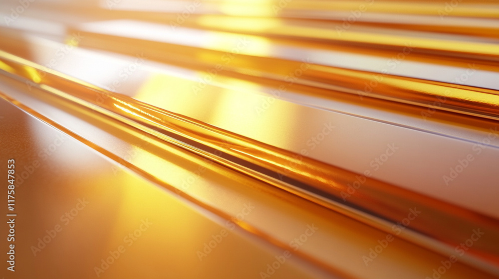 Poster modern 3d render showcasing neatly aligned glossy blocks in vibrant orange and yellow tones symboliz