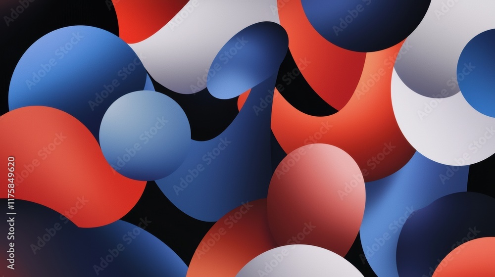 Aufkleber abstract digital art piece with a black background. it is composed of multiple overlapping circles o