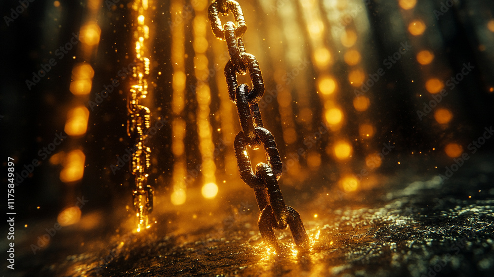 Poster abstract representation of cyberspace matrix featuring falling digital lines resembling binary code 