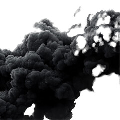 Black clouds gather ominously against a bright transparent backdrop, creating a striking contrast, black clouds on transparent background